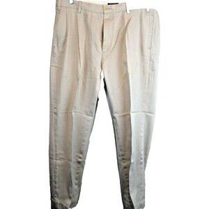 Mens Nautica Rigger Khaki Classic Pleated Cotton Chino Pants sz 38x30